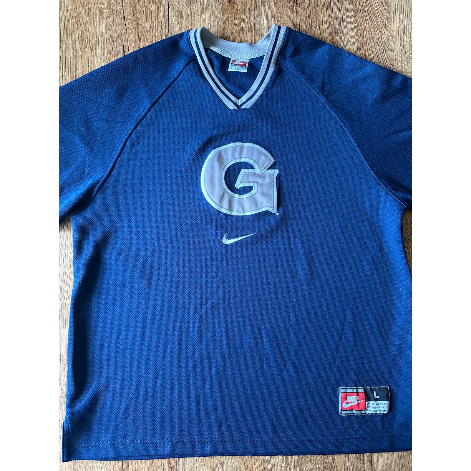 Nike Team 90s Georgetown Hoyas Mens Warm Up Shooting Jersey Size Large